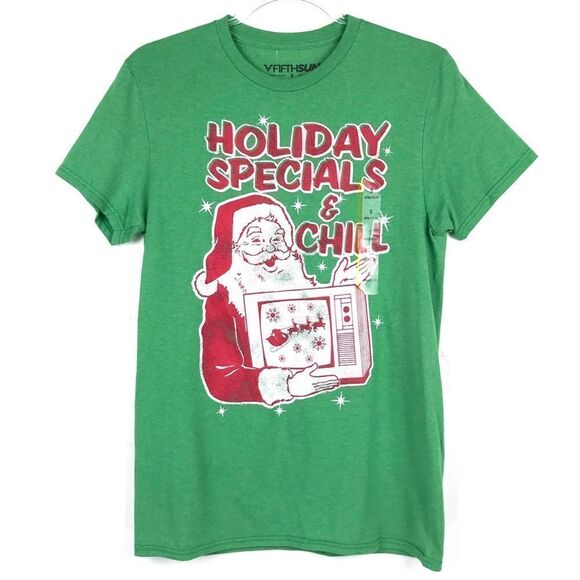 Fifth Sun Santa Christmas X-Mas T-Shirt Small NWT - Picture 1 of 5